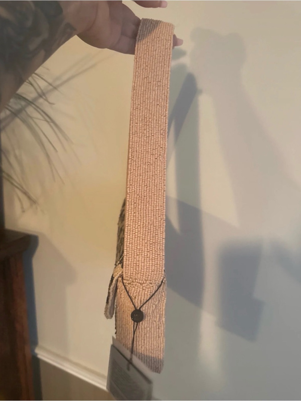 Leopard Print Shoulder Bag in Beige and Black - Picture 3 of 4